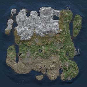 Thumbnail Rust Map: Procedural Map, Size: 3500, Seed: 1121217703, 17 Monuments