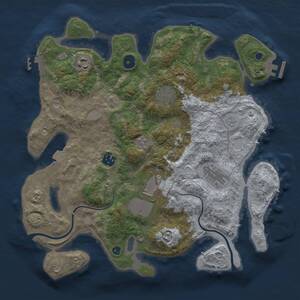 Thumbnail Rust Map: Procedural Map, Size: 3500, Seed: 422840516, 12 Monuments