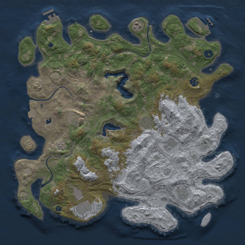 Rust Map: Procedural Map, Size: 4250, Seed: 121132896, 15 Monuments