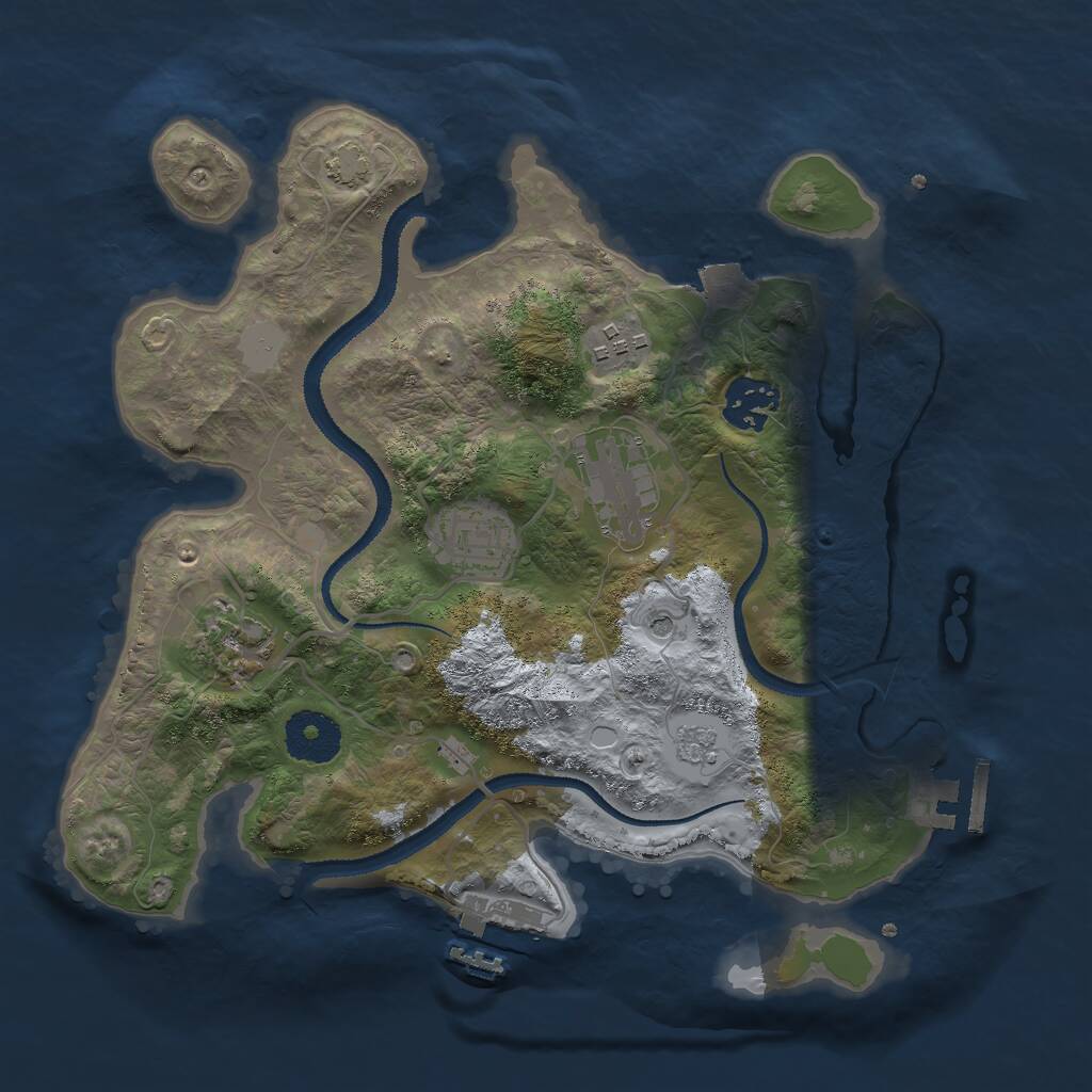 Rust Map: Procedural Map, Size: 3000, Seed: 251801047, 11 Monuments