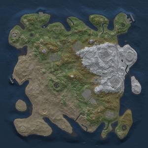 Thumbnail Rust Map: Procedural Map, Size: 4000, Seed: 1300913694, 18 Monuments