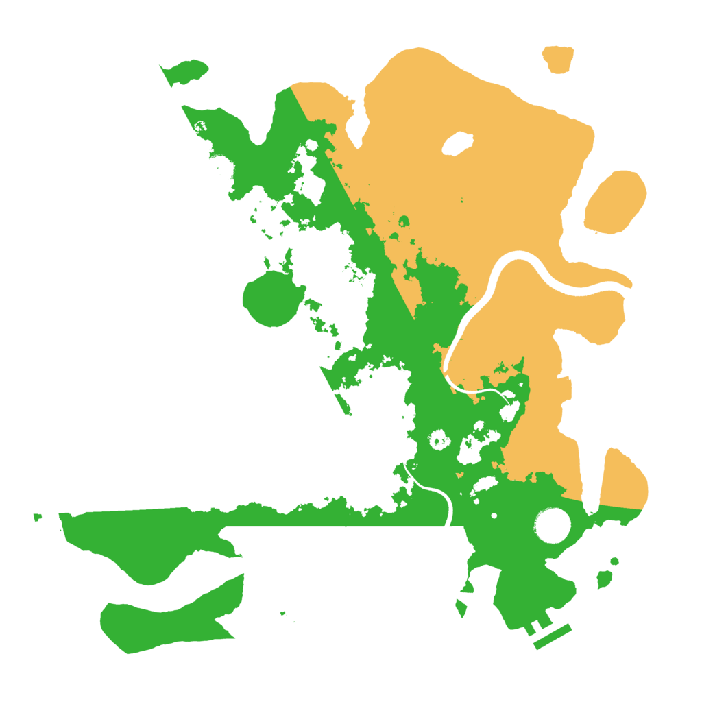 Biome Rust Map: Procedural Map, Size: 3500, Seed: 7475