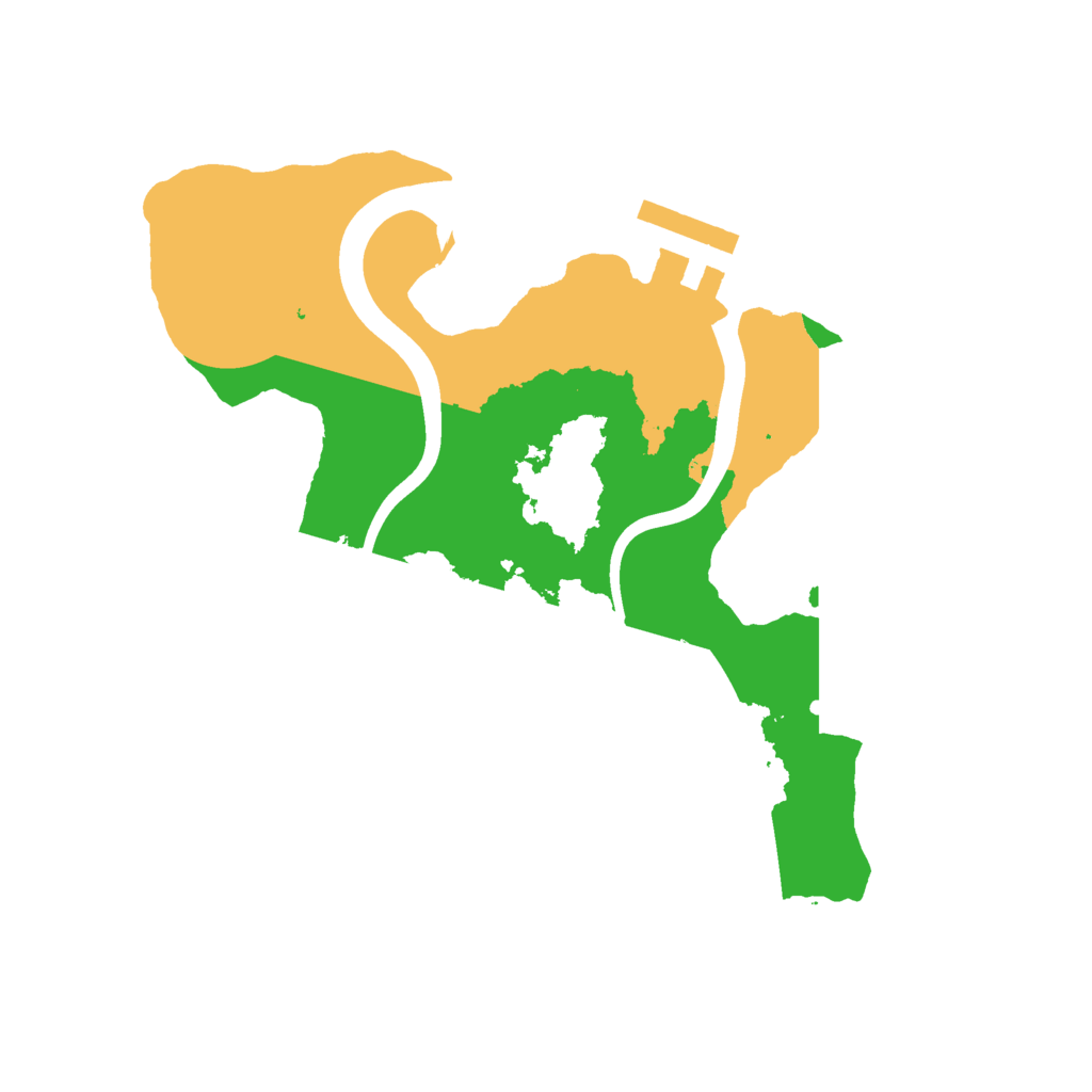 Biome Rust Map: Procedural Map, Size: 2158, Seed: 2147483647