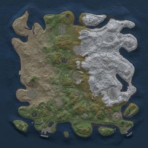 Thumbnail Rust Map: Procedural Map, Size: 4000, Seed: 1686640776, 18 Monuments