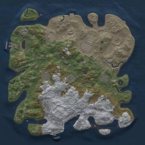 Thumbnail Rust Map: Procedural Map, Size: 4000, Seed: 1356455399, 19 Monuments