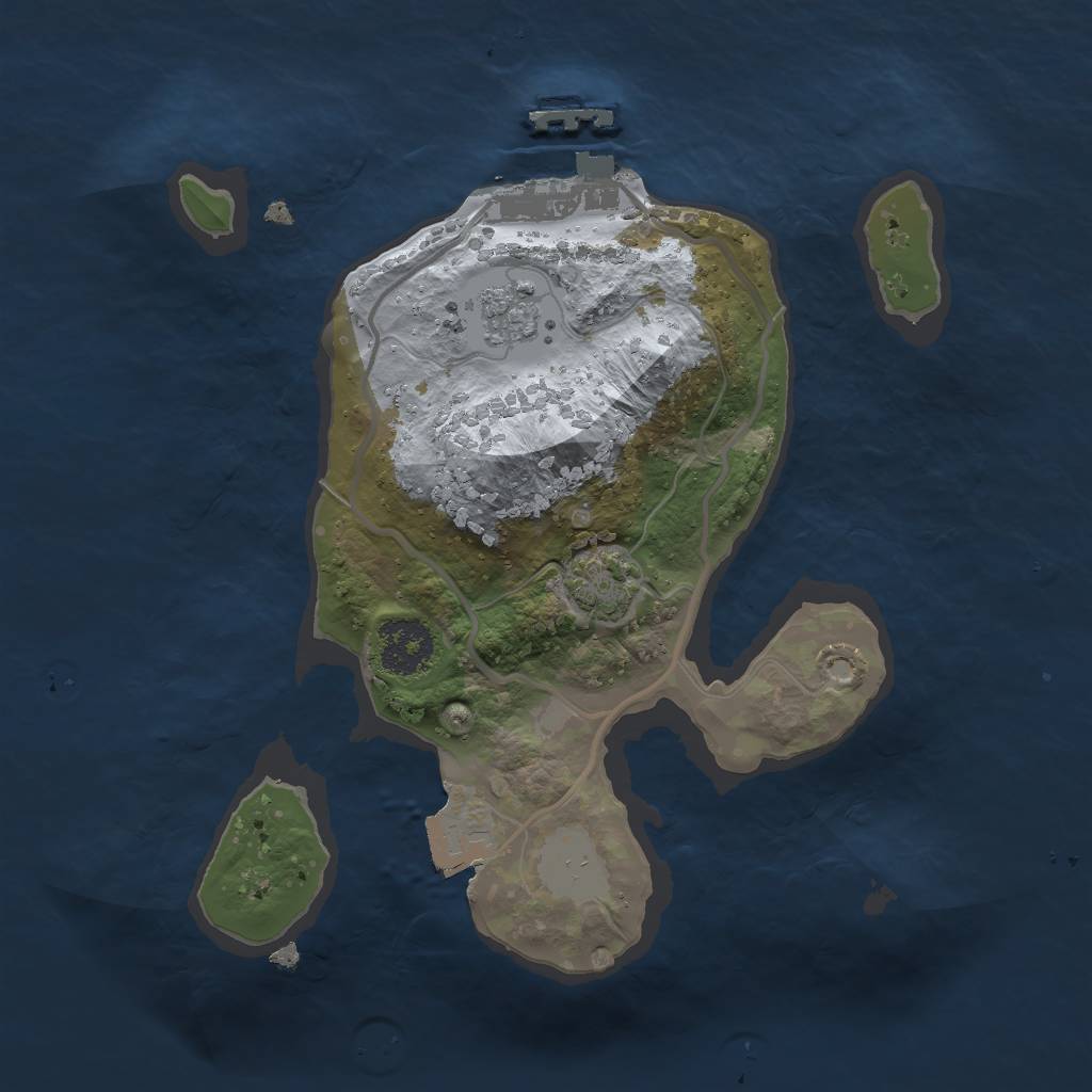 Rust Map: Procedural Map, Size: 2000, Seed: 819356627, 6 Monuments