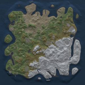 Thumbnail Rust Map: Procedural Map, Size: 4500, Seed: 19528815, 19 Monuments