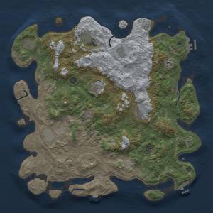 Thumbnail Rust Map: Procedural Map, Size: 4500, Seed: 654523095, 19 Monuments