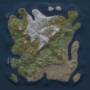 Thumbnail Rust Map: Procedural Map, Size: 3250, Seed: 86447, 13 Monuments