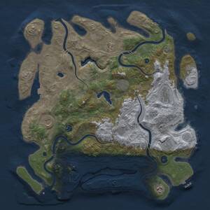 Thumbnail Rust Map: Procedural Map, Size: 4250, Seed: 256334260, 16 Monuments