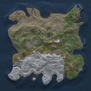 Thumbnail Rust Map: Procedural Map, Size: 3500, Seed: 591454753, 16 Monuments