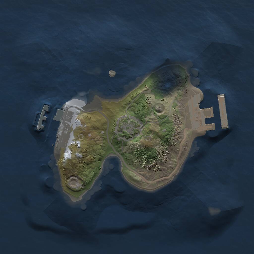 Rust Map: Procedural Map, Size: 1500, Seed: 1497567710, 4 Monuments