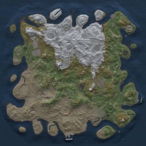 Thumbnail Rust Map: Procedural Map, Size: 4300, Seed: 2094350511, 19 Monuments