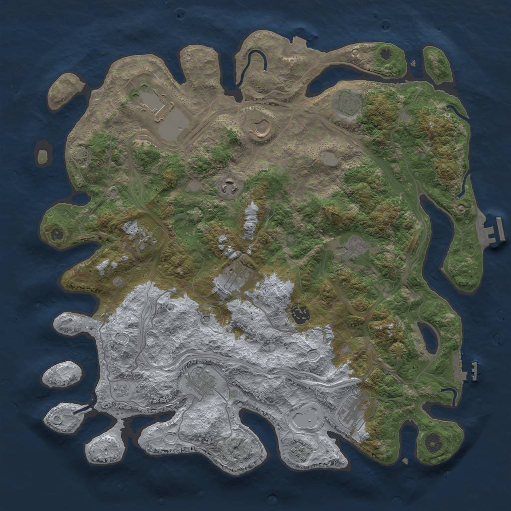 Rust Map: Procedural Map, Size: 4250, Seed: 106405538, 19 Monuments