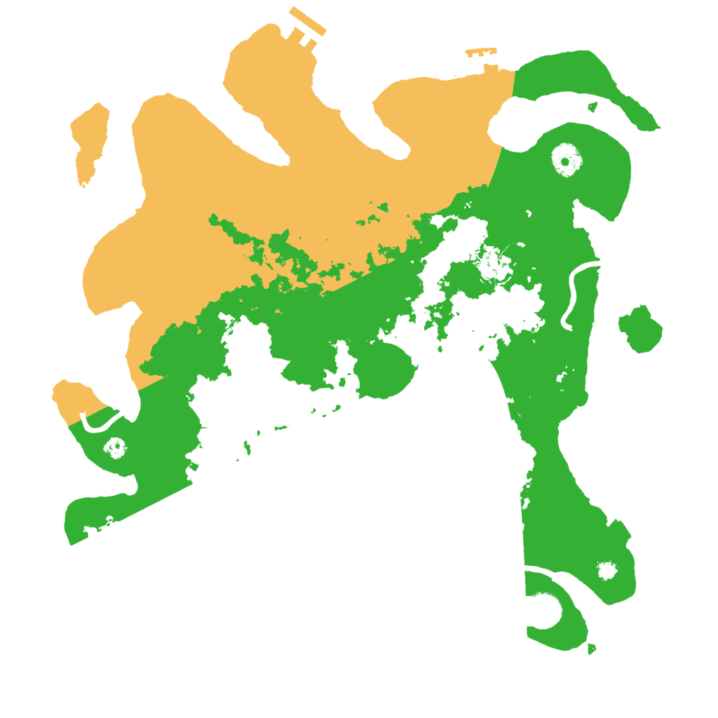 Biome Rust Map: Procedural Map, Size: 3500, Seed: 463708541