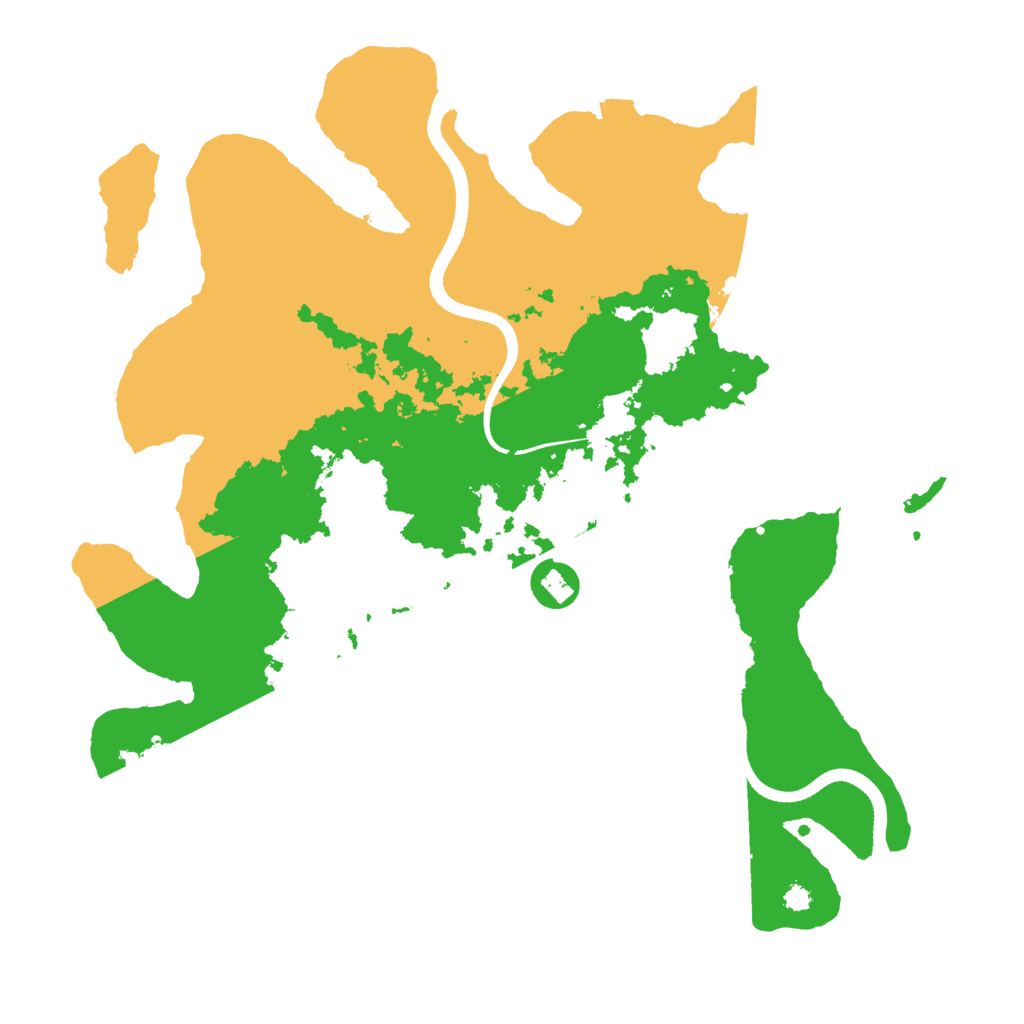 Biome Rust Map: Procedural Map, Size: 3500, Seed: 463708541