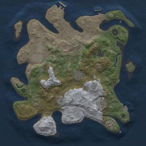 Thumbnail Rust Map: Procedural Map, Size: 3500, Seed: 463708541, 15 Monuments