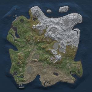 Thumbnail Rust Map: Procedural Map, Size: 3500, Seed: 2119966765, 16 Monuments