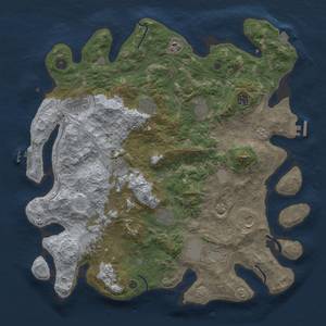 Thumbnail Rust Map: Procedural Map, Size: 4300, Seed: 2024723548, 19 Monuments