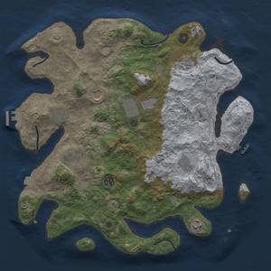 Thumbnail Rust Map: Procedural Map, Size: 3800, Seed: 657443806, 17 Monuments