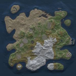 Thumbnail Rust Map: Procedural Map, Size: 3500, Seed: 1088487002, 16 Monuments