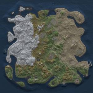 Thumbnail Rust Map: Procedural Map, Size: 4250, Seed: 9757838, 19 Monuments