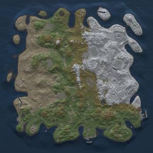 Thumbnail Rust Map: Procedural Map, Size: 4500, Seed: 620650213, 19 Monuments