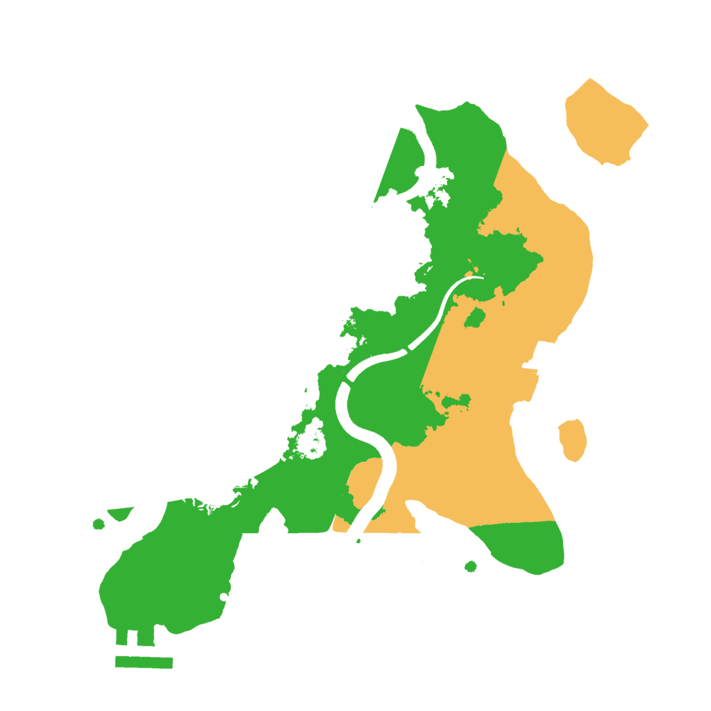 Biome Rust Map: Procedural Map, Size: 2500, Seed: 78967345