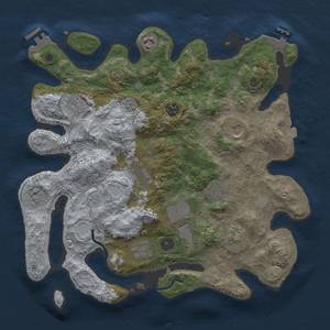 Thumbnail Rust Map: Procedural Map, Size: 3750, Seed: 556042, 18 Monuments