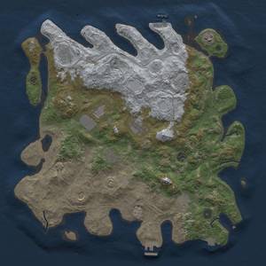 Thumbnail Rust Map: Procedural Map, Size: 4300, Seed: 1869197575, 18 Monuments