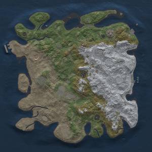 Thumbnail Rust Map: Procedural Map, Size: 3900, Seed: 176184096, 17 Monuments