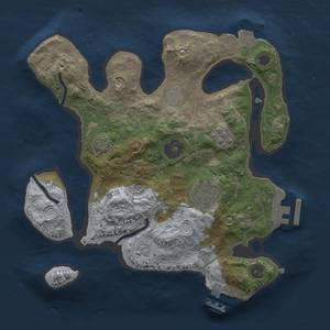 Thumbnail Rust Map: Procedural Map, Size: 2500, Seed: 45674672, 10 Monuments