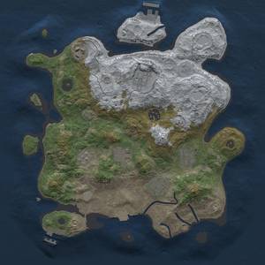 Thumbnail Rust Map: Procedural Map, Size: 3250, Seed: 489491, 15 Monuments