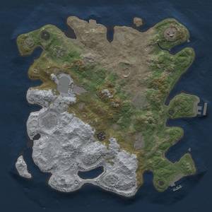 Thumbnail Rust Map: Procedural Map, Size: 3500, Seed: 409049, 17 Monuments