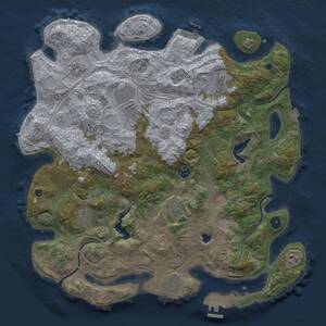Thumbnail Rust Map: Procedural Map, Size: 4250, Seed: 961071141, 15 Monuments