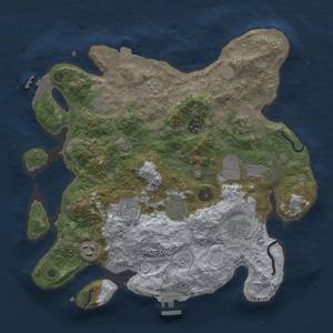 Thumbnail Rust Map: Procedural Map, Size: 3500, Seed: 1995491962, 17 Monuments