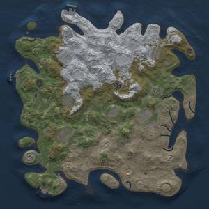 Thumbnail Rust Map: Procedural Map, Size: 4249, Seed: 1826820066, 19 Monuments