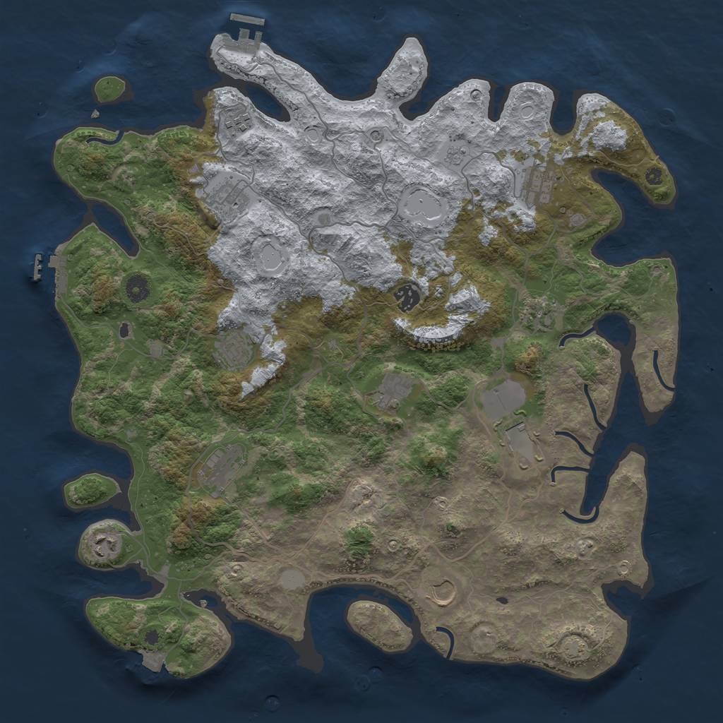 Rust Map: Procedural Map, Size: 4249, Seed: 1826820066, 19 Monuments