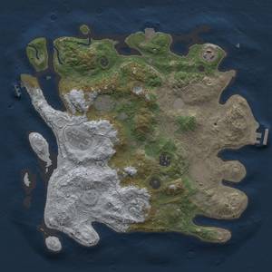 Thumbnail Rust Map: Procedural Map, Size: 3400, Seed: 580917, 14 Monuments