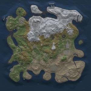 Thumbnail Rust Map: Procedural Map, Size: 3500, Seed: 356331482, 16 Monuments