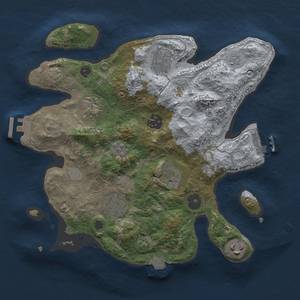 Thumbnail Rust Map: Procedural Map, Size: 3000, Seed: 626047871, 14 Monuments