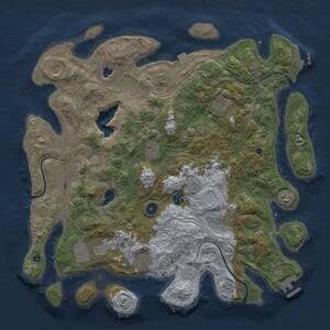 Thumbnail Rust Map: Procedural Map, Size: 4250, Seed: 601197208, 15 Monuments