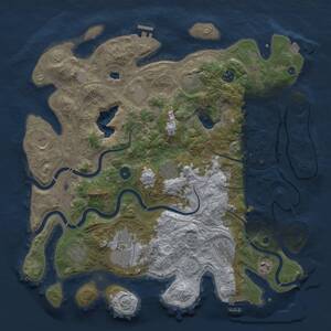 Thumbnail Rust Map: Procedural Map, Size: 4250, Seed: 601197208, 16 Monuments
