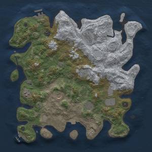 Thumbnail Rust Map: Procedural Map, Size: 3850, Seed: 583901997, 16 Monuments