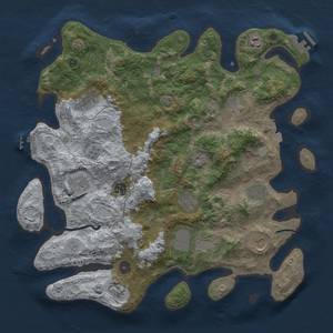 Thumbnail Rust Map: Procedural Map, Size: 4000, Seed: 506130081, 19 Monuments