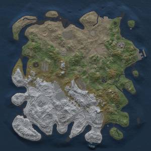 Thumbnail Rust Map: Procedural Map, Size: 4000, Seed: 29082024, 19 Monuments