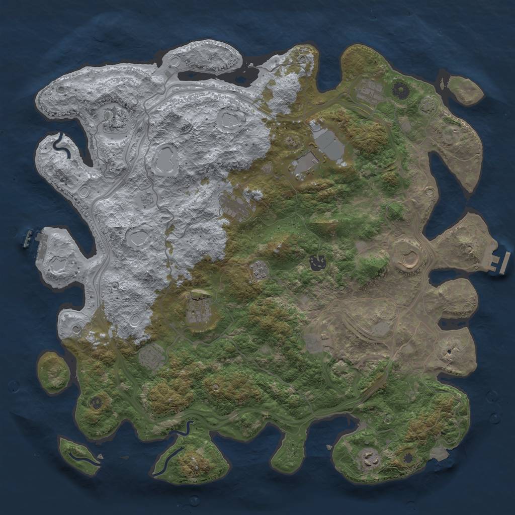 Rust Map: Procedural Map, Size: 4500, Seed: 475924815, 19 Monuments