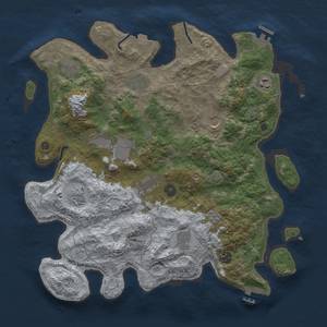 Thumbnail Rust Map: Procedural Map, Size: 4000, Seed: 515255564, 18 Monuments