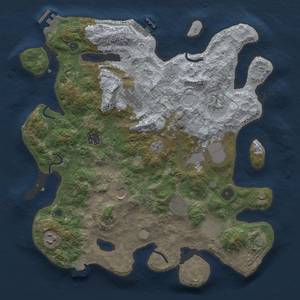 Thumbnail Rust Map: Procedural Map, Size: 3750, Seed: 932051, 17 Monuments