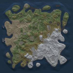 Thumbnail Rust Map: Procedural Map, Size: 4250, Seed: 444867767, 19 Monuments